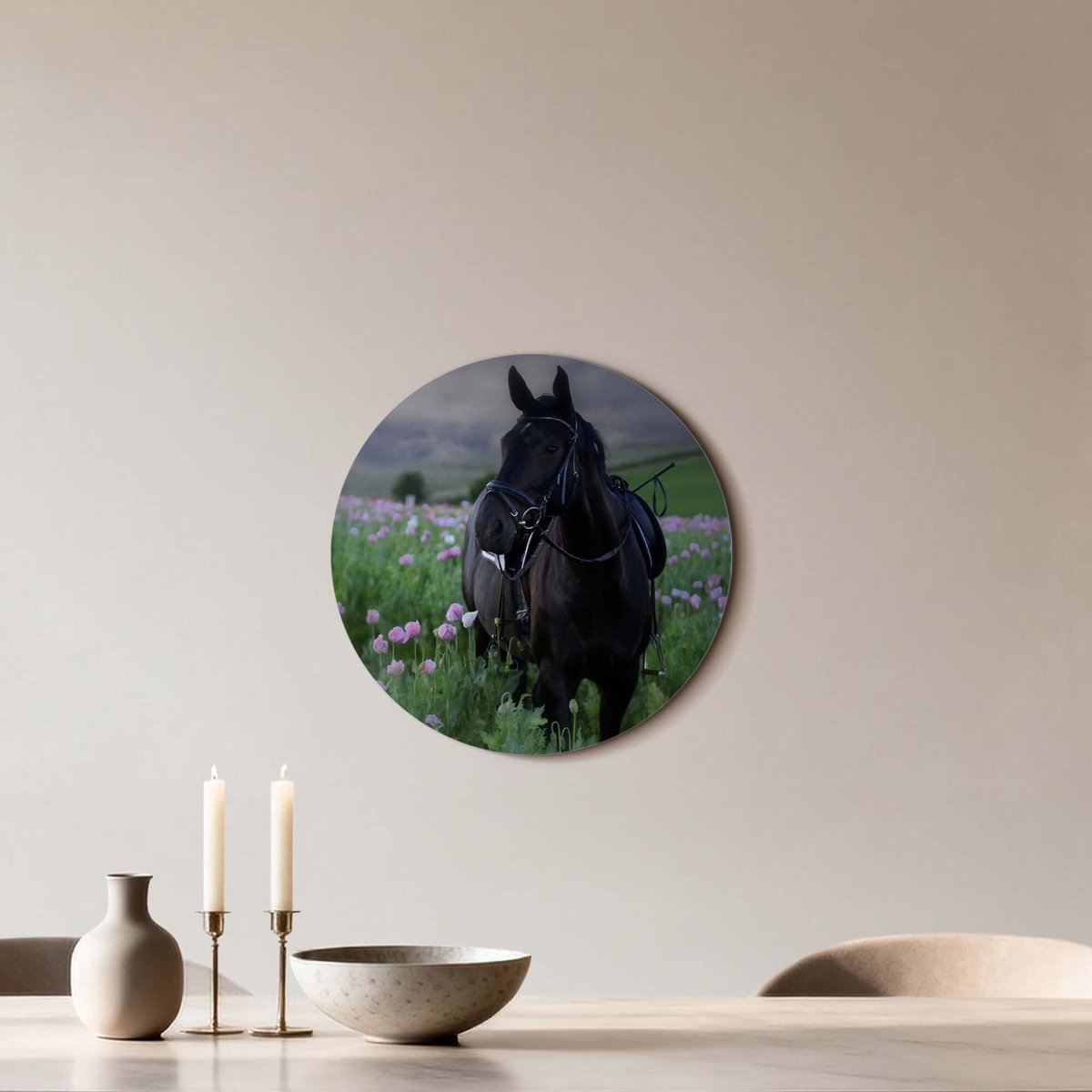 KitchenArt - Pasture Light - Muurcirkel Binnen - ø 40 cm - Wandcirkel - Mét Ophangsysteem - Wanddecoratie - Muurdecoratie