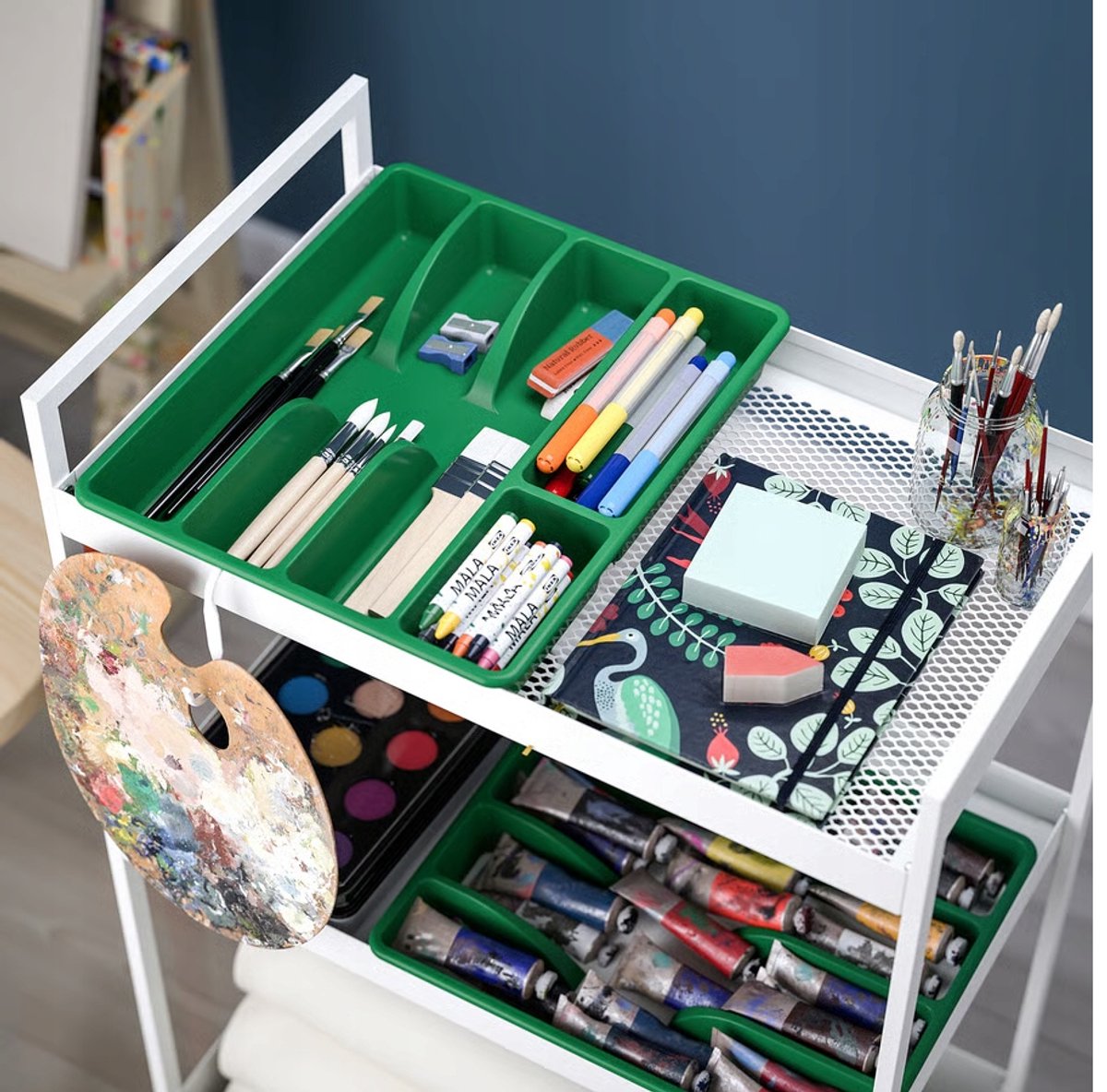IKEA SMACKER bestekbak, heldergroen, 31x26 cm