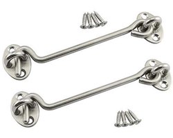 Haak Eye Latch Lock 2 Stuks 304 Rvs Beveiliging voor Ramingen en Deuren