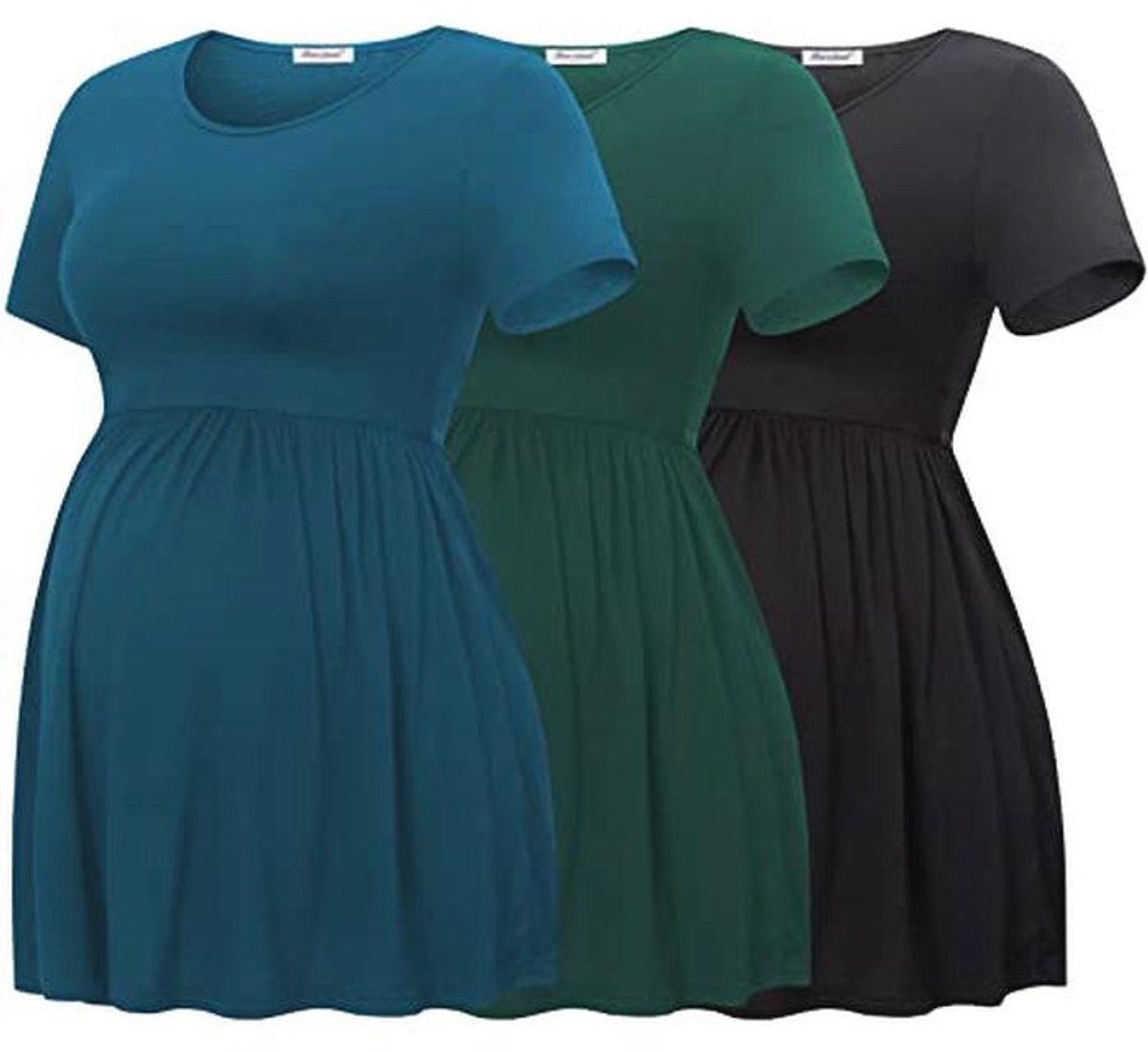 Moederschap T-shirt Korte Mouw Ronde Hals voor Borstvoeding