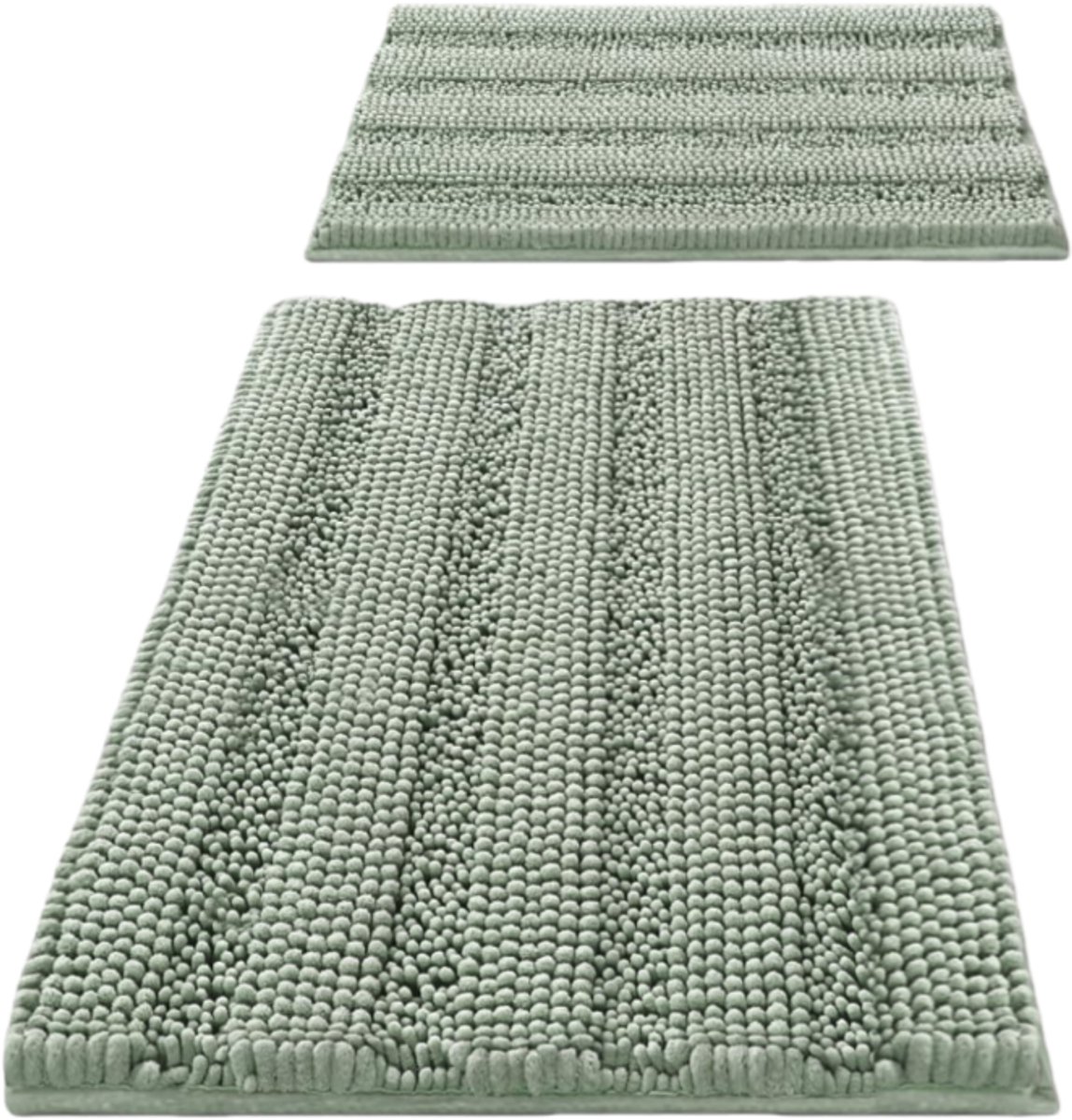 longziming -Badmatten – Zachte Badmatset – Set van 2 – Antislip Onderkant – Sneldrogend – Comfortabele Dikte – Geschikt voor Badkamer en Toilet