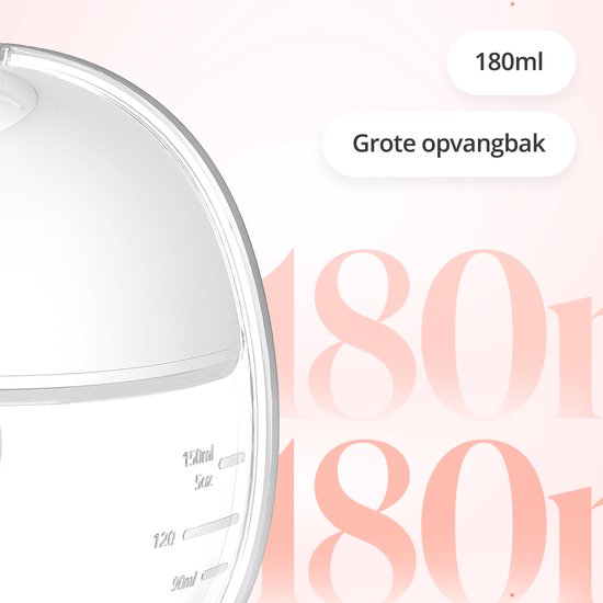 Witte Evite borstkolf met een grote opvangbak van 180ml.