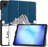 Samsung Galaxy Tab A9 Plus Cover Book Case Case Luxe Trifold Cover - Samsung Galaxy Tab A9 Plus Cover Bookcase - Chat