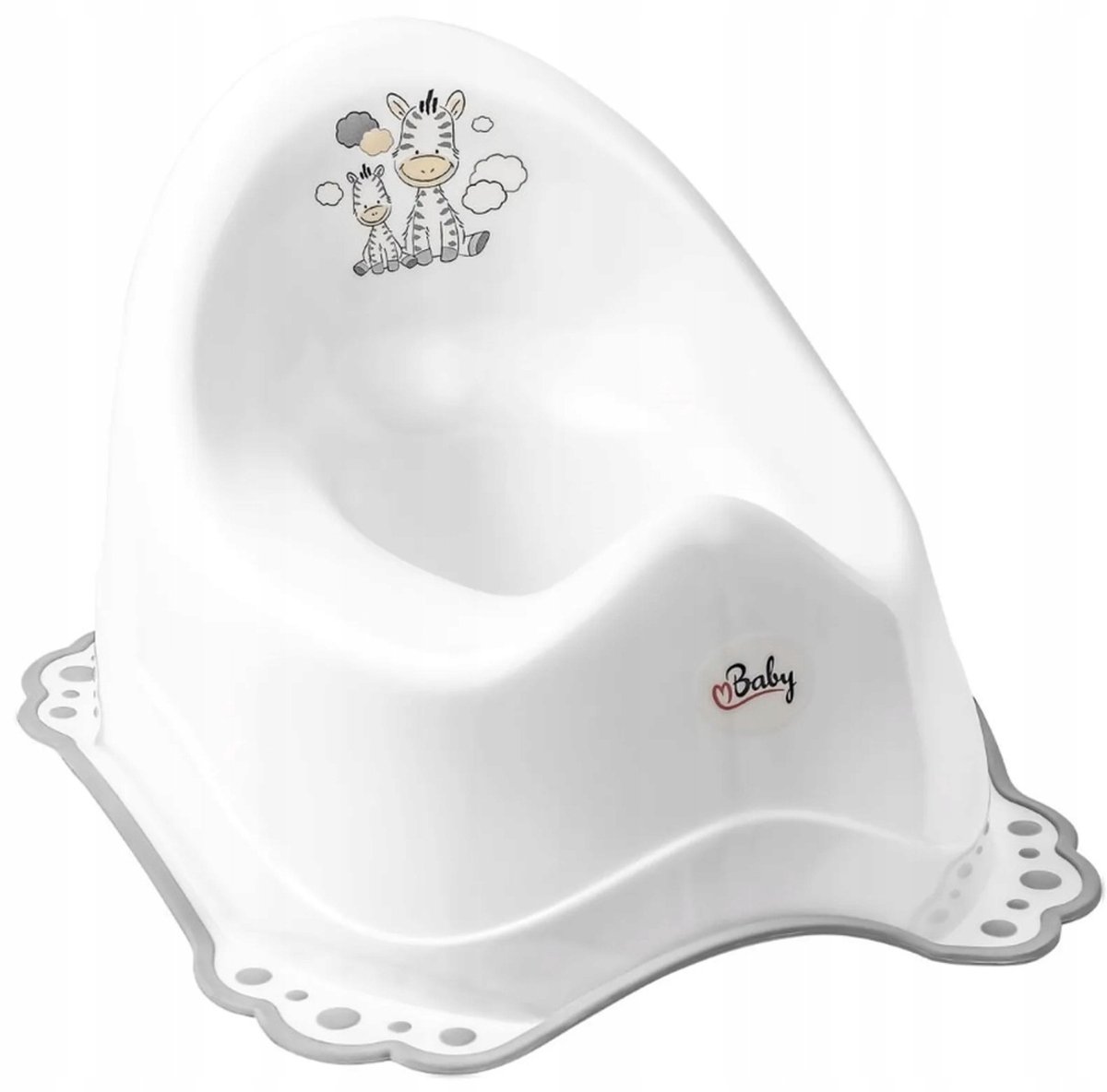 Maltex Baby Nocnik Antislip met Muziek Zebra Wit/Grijs