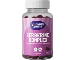 Yummygums • Berberine Complex Gummies • vetstofwisseling en bloedsuikerspiegel • chroom & moerbei • suikervrij • 30 gummies