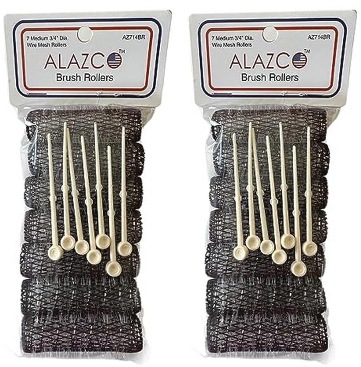 Vintage Haarrollers Set van 14 Stuks - Medium Krulspelden met Flexibele Pins