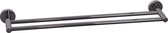 WillieJan Handdoekenrek Dubbel 8602 - 2 Stangen - 60 cm - Verchroomd Messing