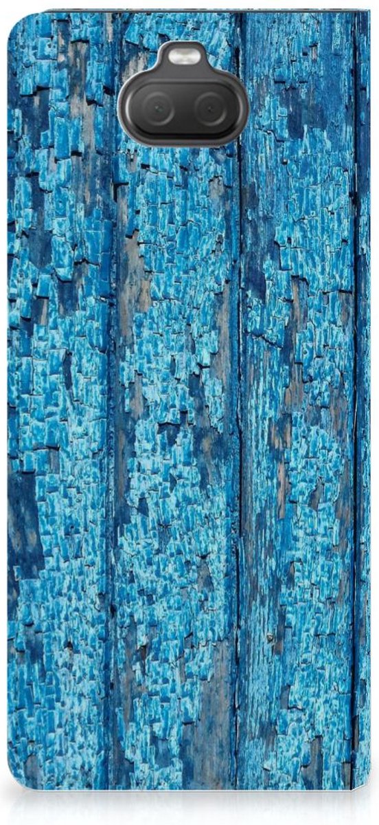 Sony Xperia 10 Book Wallet Case Wood Blue