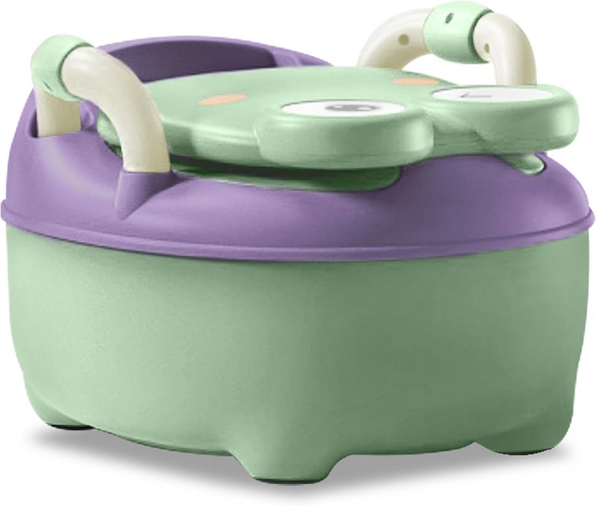 Kinderen Potje voor Peuters - Toilettrainer met Handgrepen - Groene Babypot voor Gemakkelijk Plassen