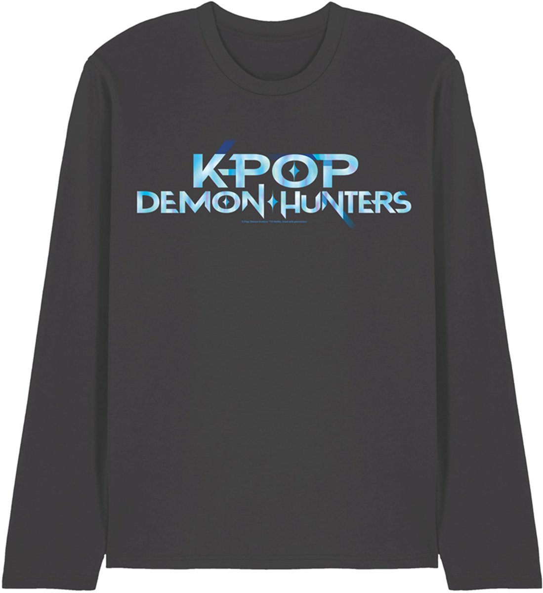 Kpop Demon Hunters Full Colour Logo Unisex T-shirt met lange mouwen - Antraciet - L