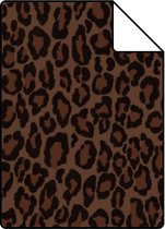 Proefstaal ESTAhome behang panterprint donkerbruin - 26.5 x 21 cm - 131401-S
