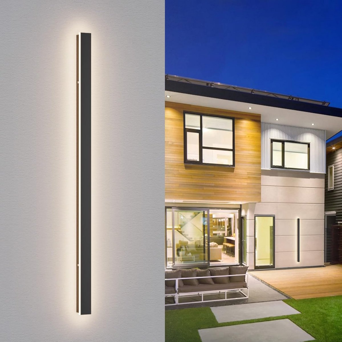 Wandlamp voor buiten, waterdicht en modern ontwerp, 35W, 4000K, voor tuin en internal gebr
