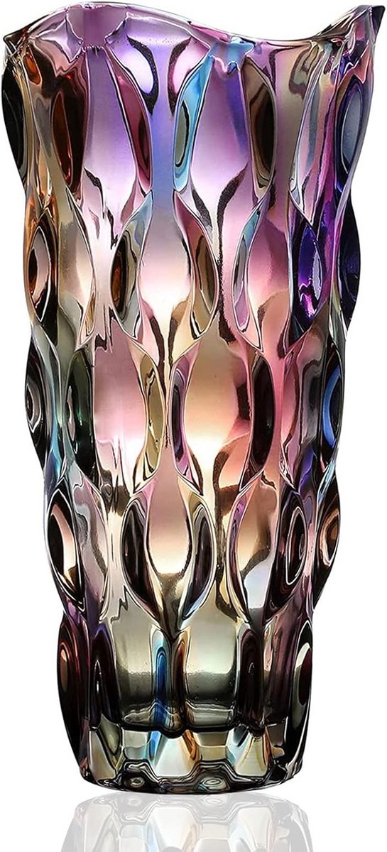 Moderne Minimalistische Glas Vaas voor Bloemen - Scandinavisch Design - Handgemaakt Orname