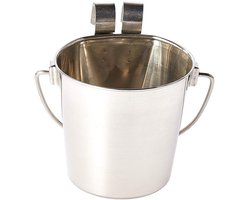 Roestvrijstalen Pail met Platte Zijkanten - 6 inch x 5.2 inch x 6 inch, Duurzaam en Handig