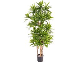 Bellatio flowers & plants Kunstplant Groene Dracaena reflexa - H120 cm - voor binnen - nepplant - binnenplant