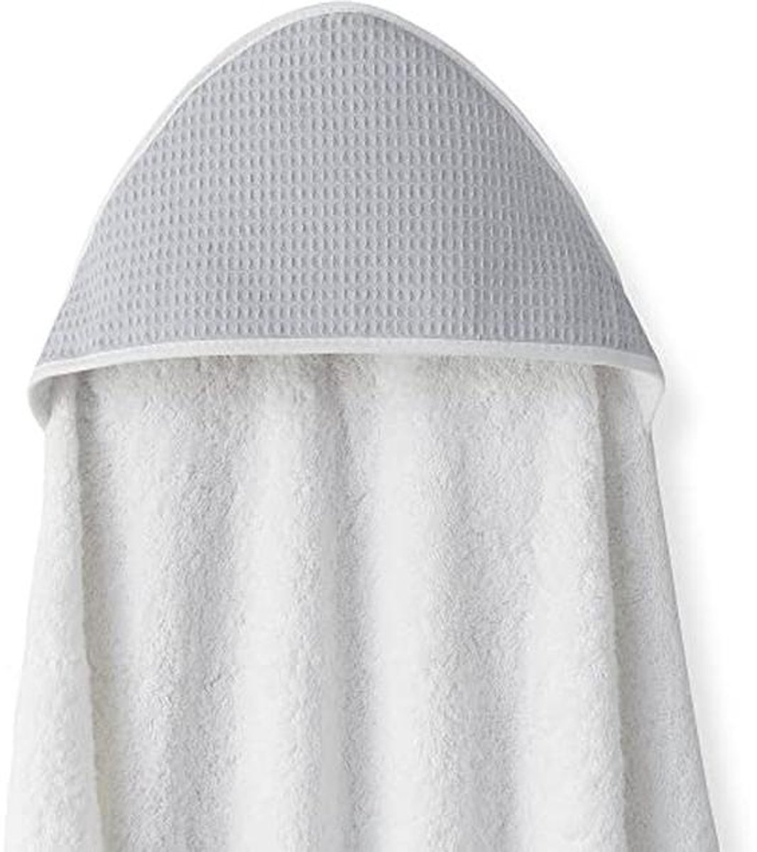 Witte en Grijze Badjas voor Baby's van 100% Katoen