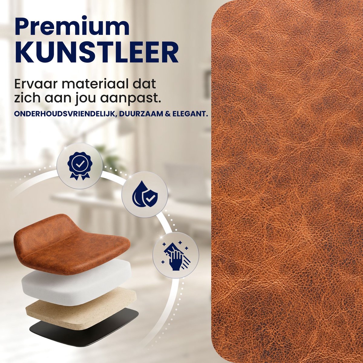 CLP Siddar Ergonomische Bureaustoel met Kantelbare Rugleuning - afbeelding 3