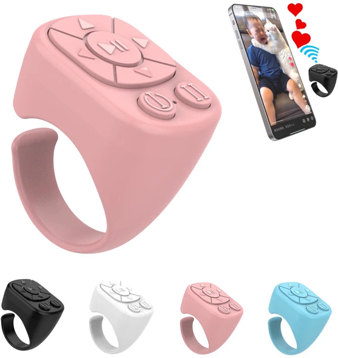 TikTok Scrollring - Bluetooth Ring - Camerashutter - Page Turning - TikTok - Voor TikTok Makers - Model J06