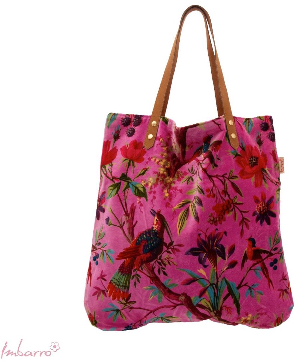Imbarro - Shopper - Tas - Strandtas - Boodschappentas - Velvet - Paradise- Purper