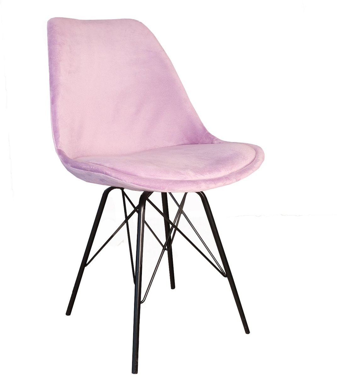 Lizzely Garden & Living SET DEAL: 4 stuks Eetkamerstoel Viga paars velvet eetstoel zetel