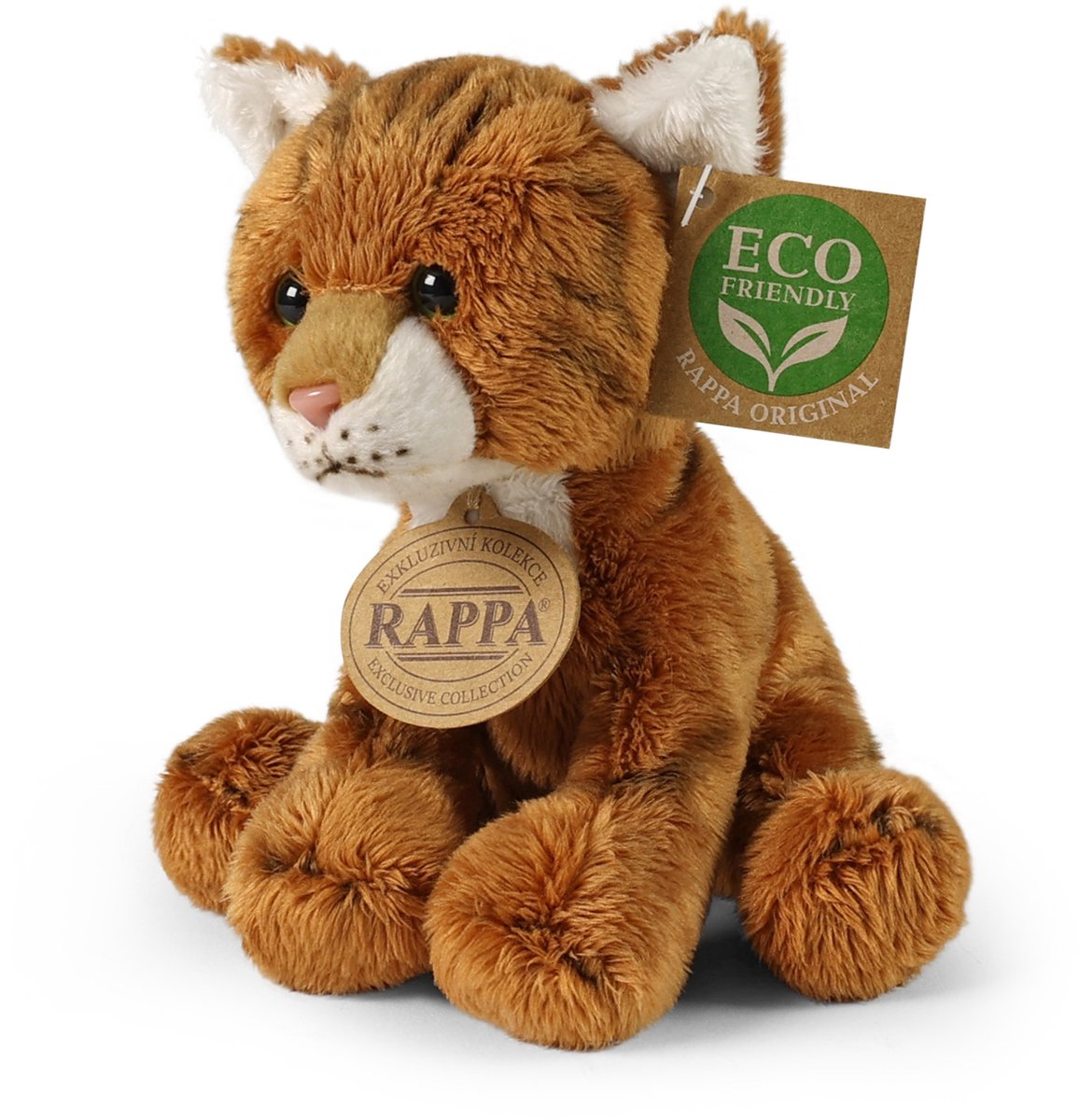 Pluche roestige kat 14 cm ECO-FRIENDLY