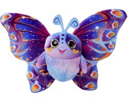 Simba Fluffyfly knuffel - Magische opblaasvlinder met regenboogogen - 30cm spanwijdte