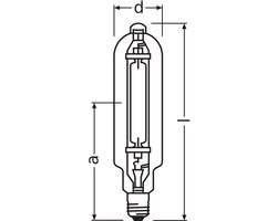 Osram Powerstar E40 HQI-T 2000W W/D - 7250K Daglicht