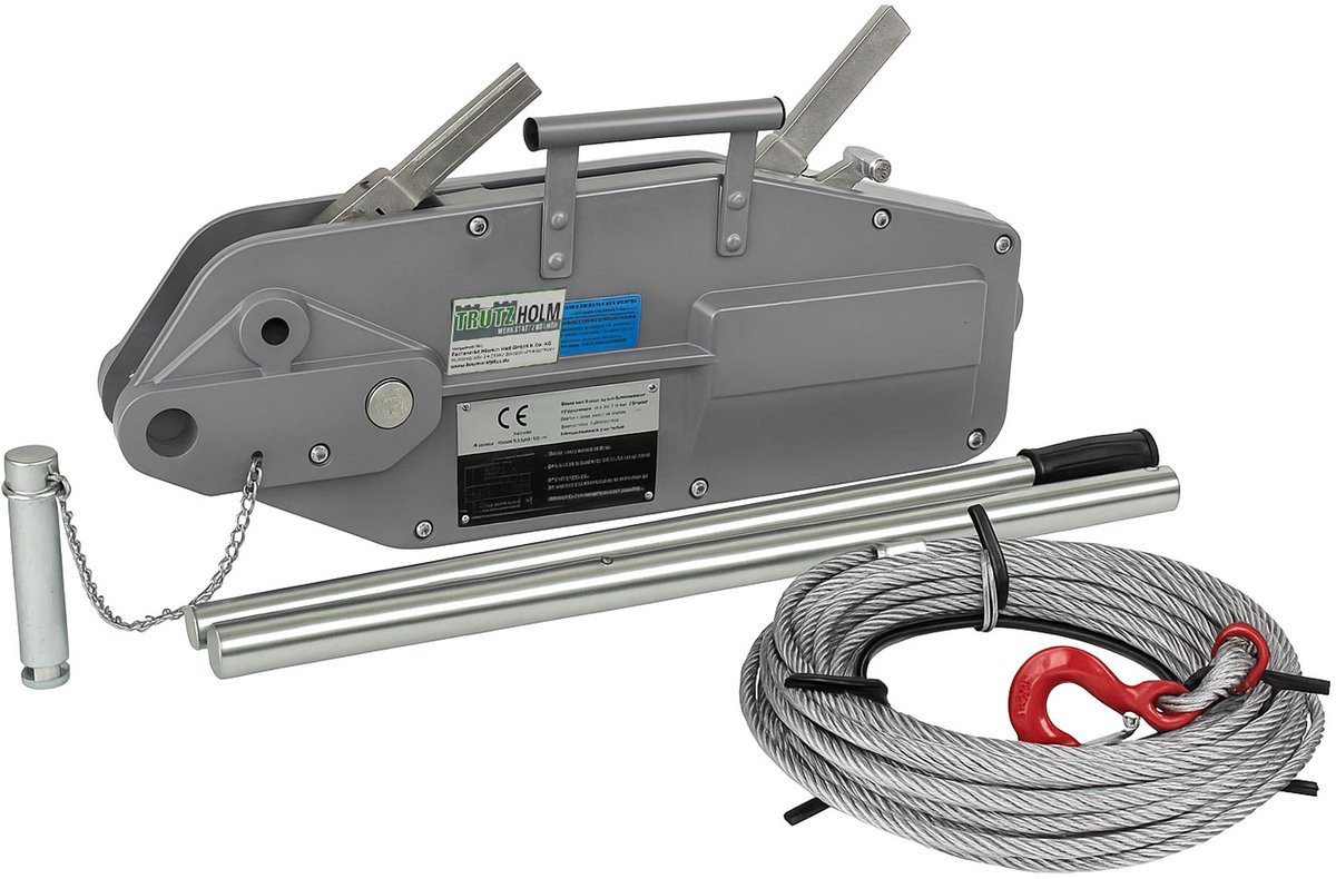 Bosbouw kabellier 3200 kg incl. 20m kabel breekpennen veiligheidslasthaak grijper kabellier