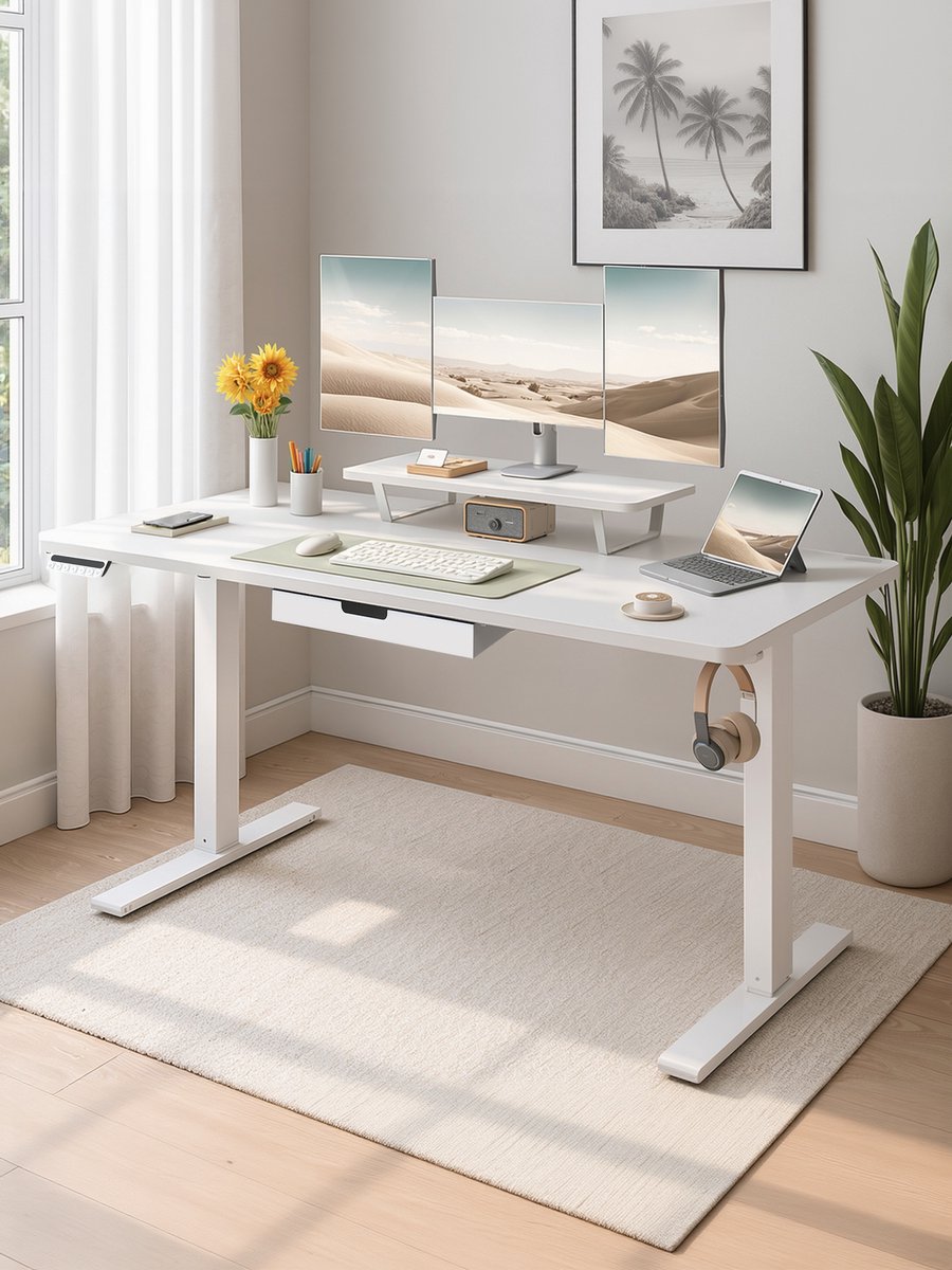 VASAGLE - Zit Sta Bureau - Flexibele Monitorstandaard thumbnail 3