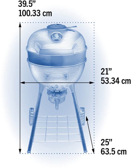 Napoleon PRO houtskool kettle, Ø47cm van Napoleon — afbeelding 4