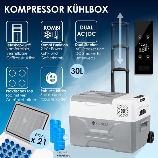 Elektrische Koelbox 30 Liter met App-bediening en USB - Ideaal voor Auto, Vrachtwagen, Boot en Camping — afbeelding 4
