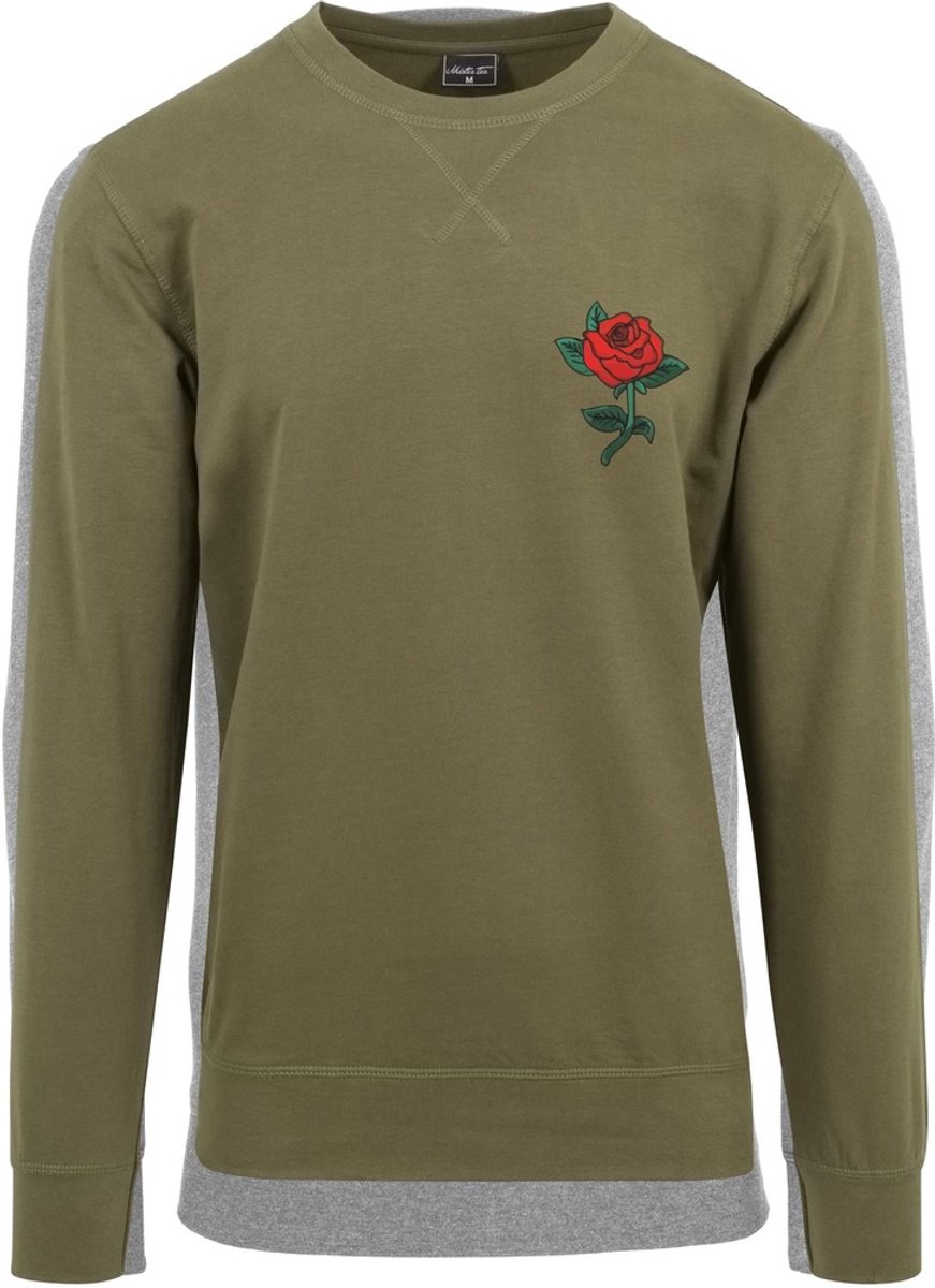 Mister Tee Rose Crewneck sweater/trui L Olijfgroen