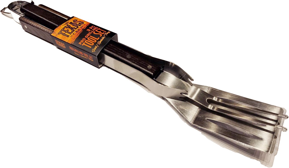 Texas Club - BBQ toolset 3-delig