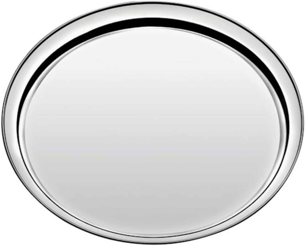 Rond Roestvrij Stalen Dienblad - 35 cm, Vaatwasmachinebestendig