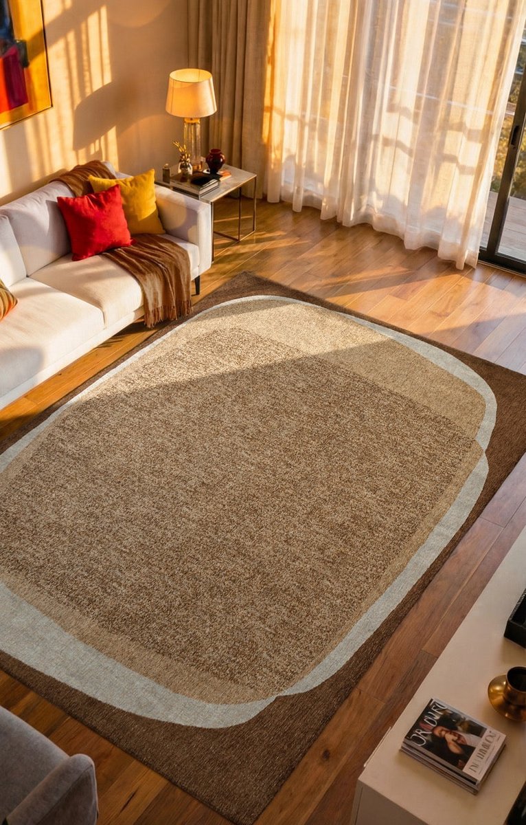 Wasbaar Binnen & Buiten Vloerkleed - 200 x 280 cm - Louis De Poortere Marble Oak - Laagpolig Tapijt - Gerecycled PET - Made in Belgium - Circulair