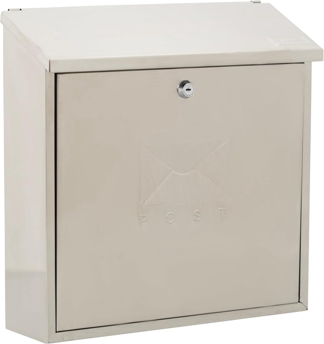 Weerbestendige RVS Wandbrievenbus met Sluiting - 37x37x12cm