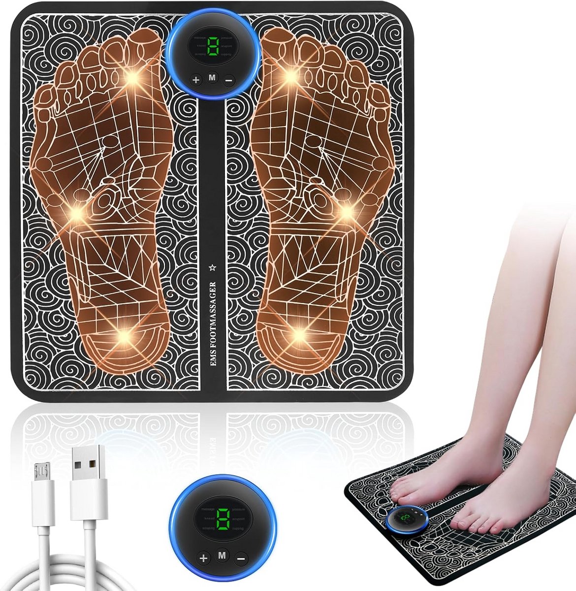 Voetmassager met 9 Intensity Levels voor Ultieme Ontspanning