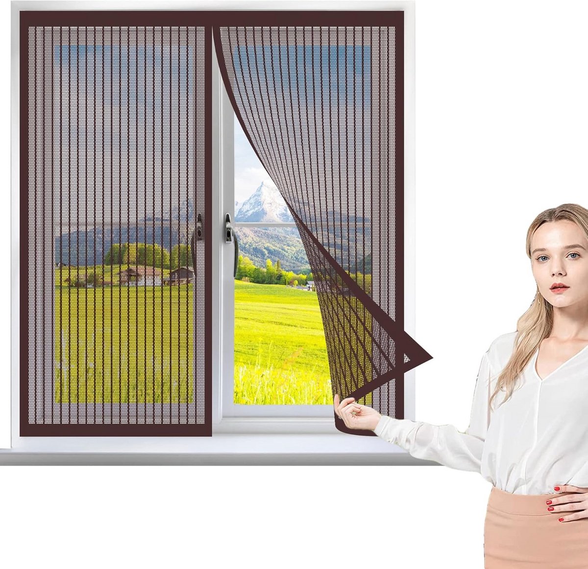 Magnetisch Hor voor Raam 75 x 185 cm - Insectenwerend en Eenvoudig te Monteren