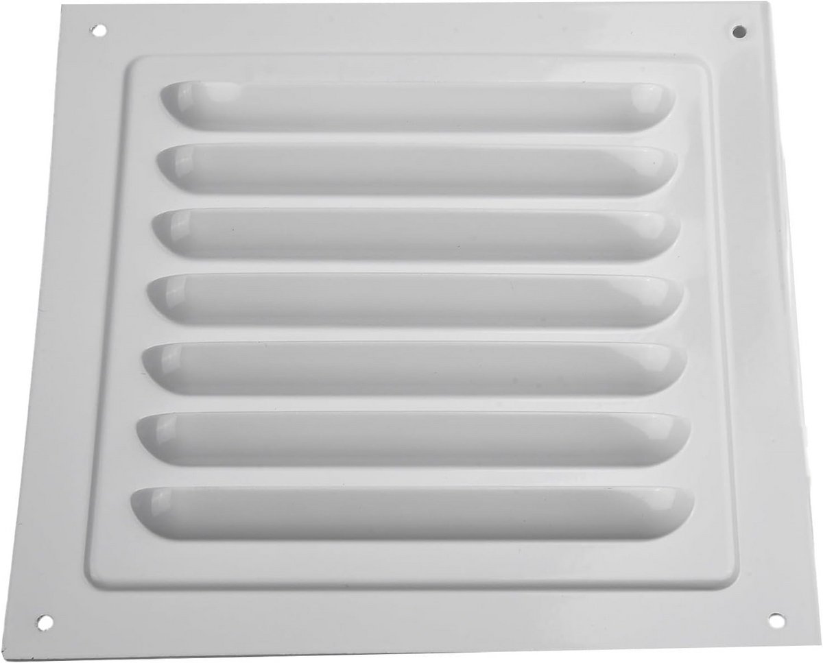 Vierkante Ventilatieopening Afdekking met Insectenhor - Wit Aluminium Rooster