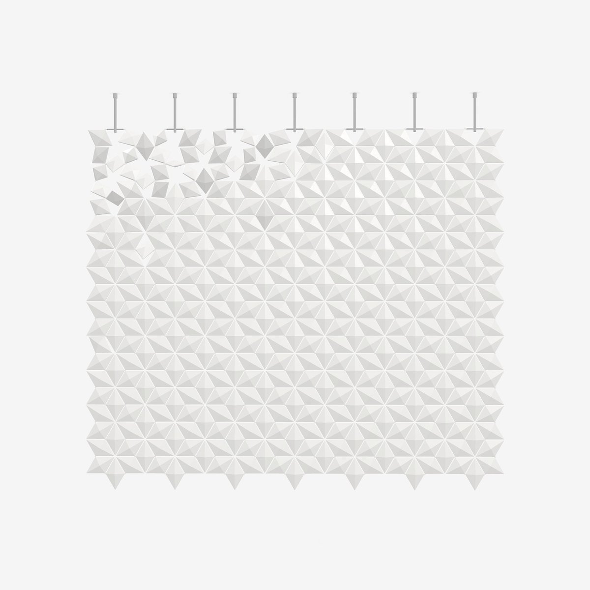 Decoratieve scheidingswand met elegant patroon – Facet 238 × 207 cm in wit