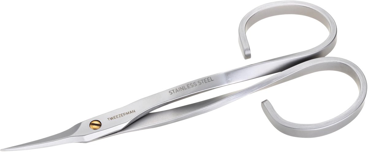 Tweezerman Stainless Steel Cuticle Scissors – Precisie Nagelriem Schaar Van Hoogwaardig RVS – Veilig En Nauwkeurig Verwijderen Van Nagelriemen & Velletjes – Comfortabele Ergonomische Grip – Duurzaam, Hygiënisch En Perfect Voor Manicure & Pedicure