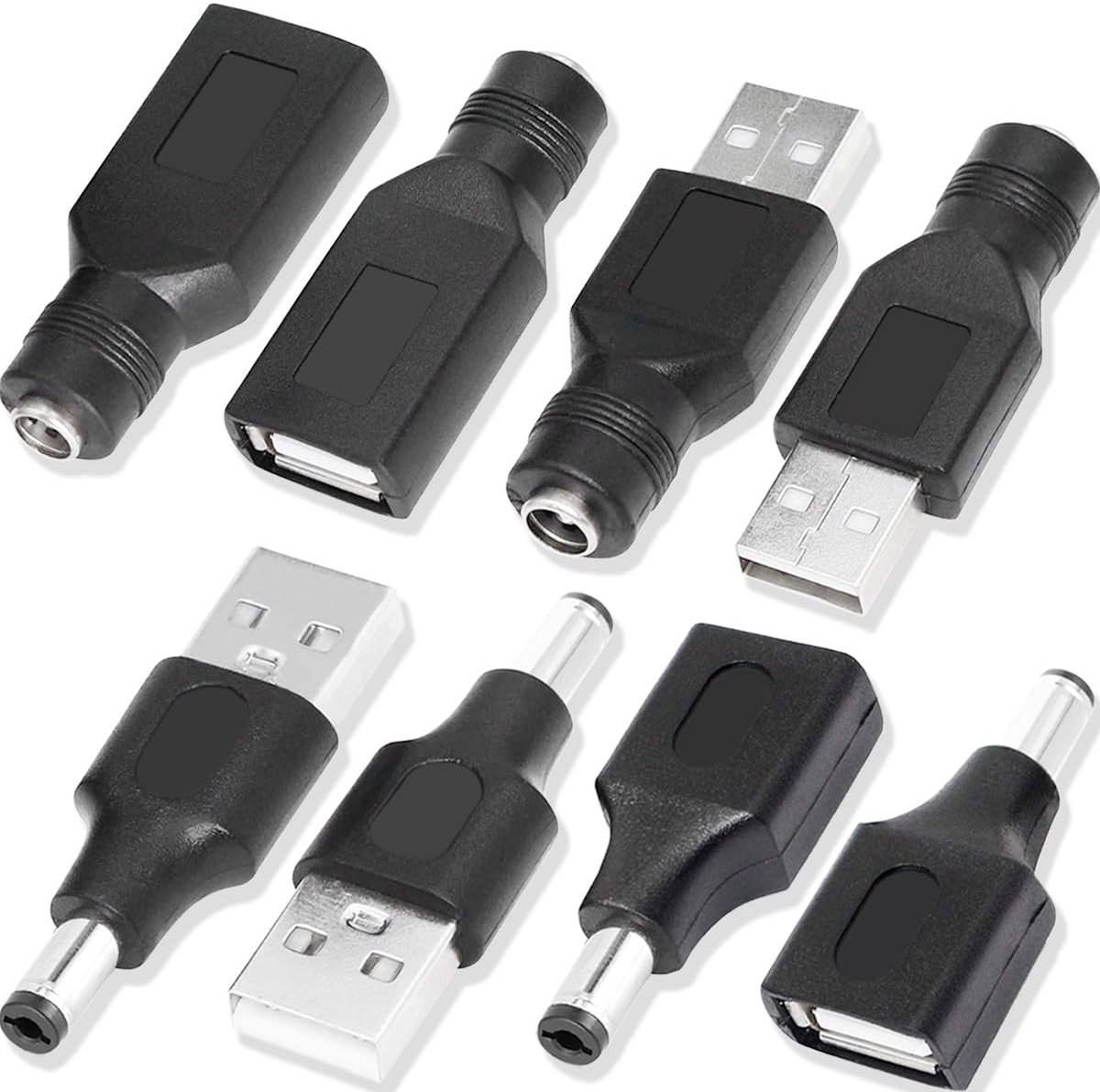 USB Stekker naar DC Adapter Set voor Elektronica en LED Strips