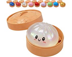 Mystery Dumplings Squishy - Gigantische Glitterknoedel - Schattige Glitter Knoedel Squishy - Anti-stress Knijpspeelgoed - Knot met Voedselstomer - Zachte, Langzame Squishy Dumplings Om Angst Te Verminderen - Wit