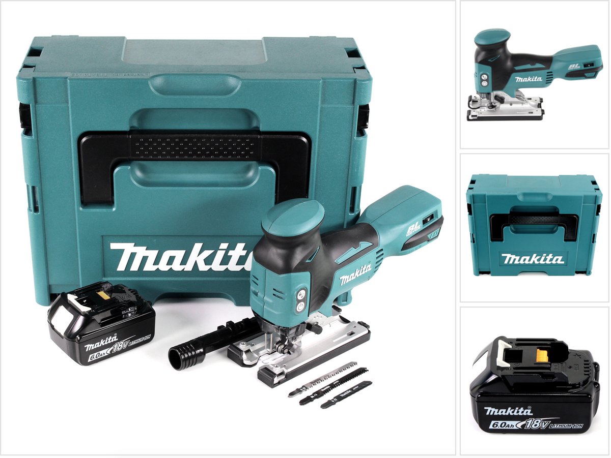 Makita DJV 181 G1J accu pendelzaag 18V borstelloos + 1x accu 6,0Ah + Makpac - zonder oplader