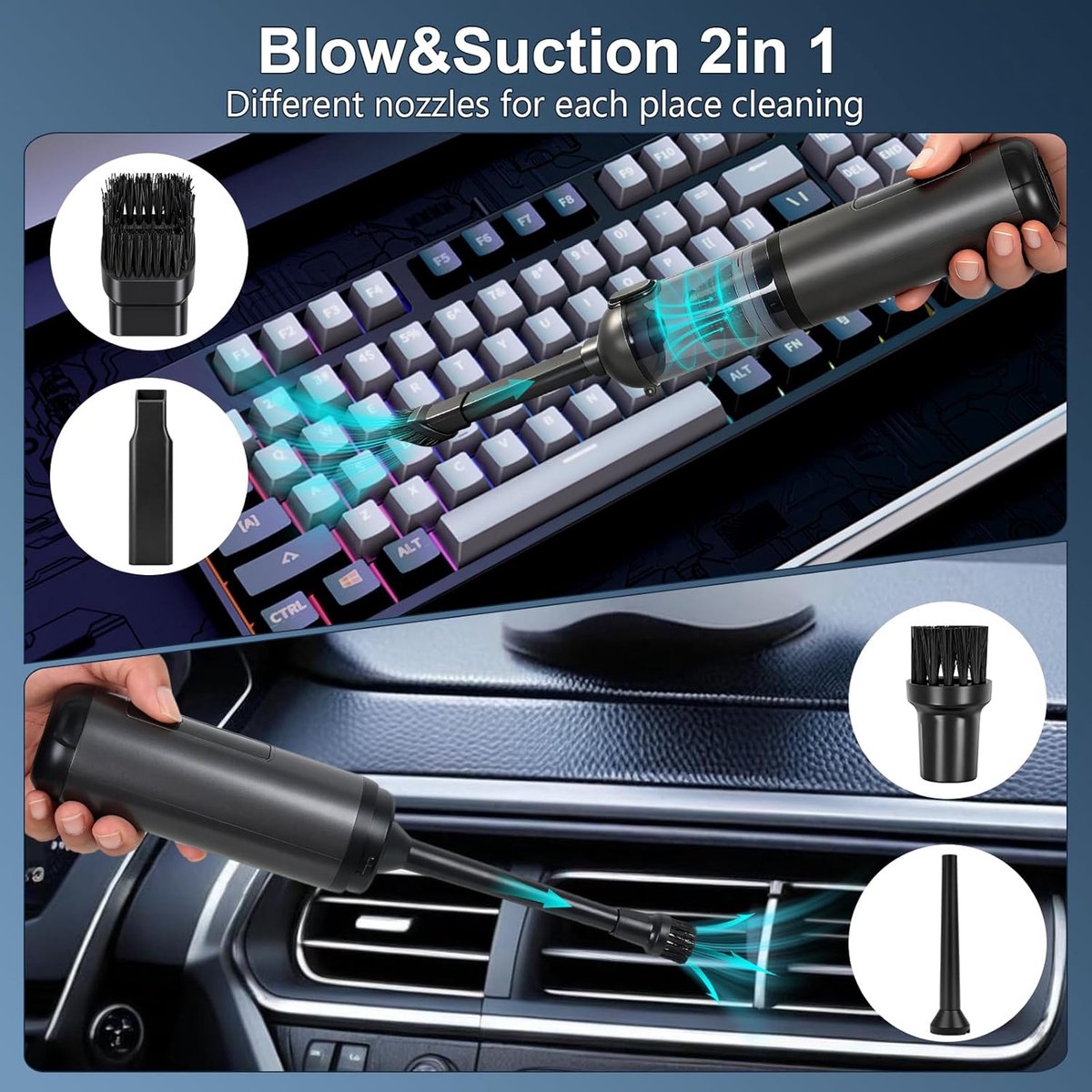 Memory Online Kruimeldief Draadloos met 17000 Pa Zuigkracht - afbeelding 3