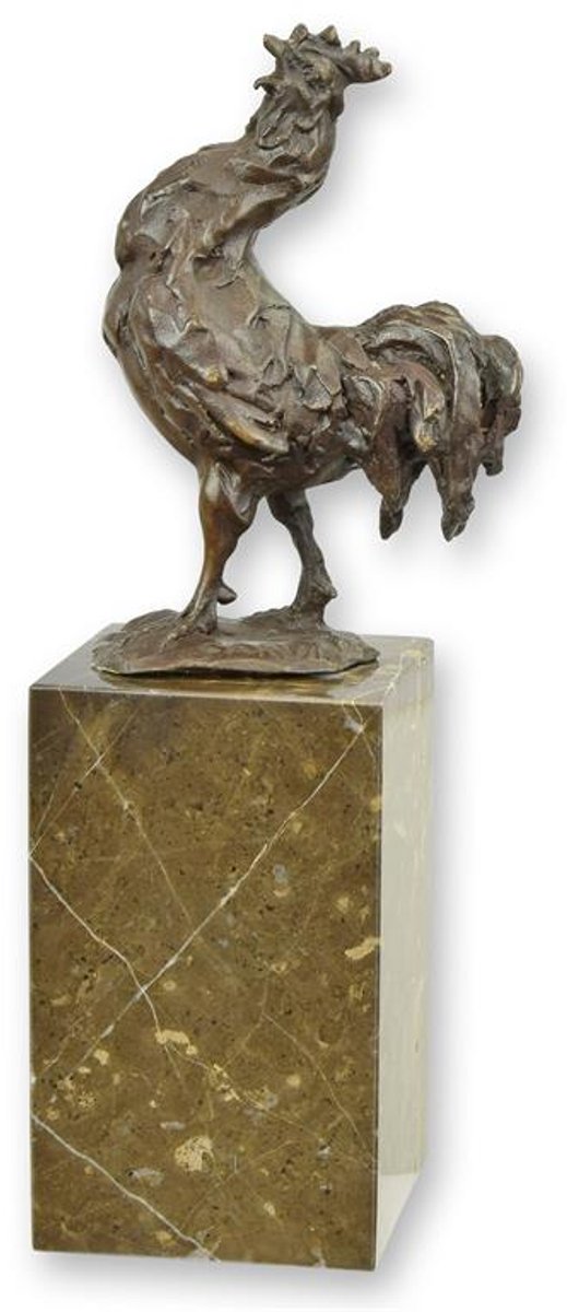 Beeld haan - sculptuur brons - 25 cm hoog