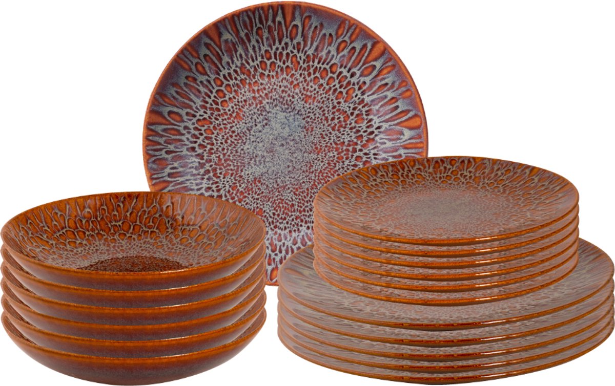 Palmer Magmatic Bordenset Magmatic 6-persoons 18-delig Bruin