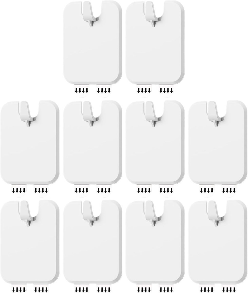 10 Stuks - Fotolijsthangers - Ophanghaak - Zelfklevende haken - Wandhaken - ABS - Wit - 6.