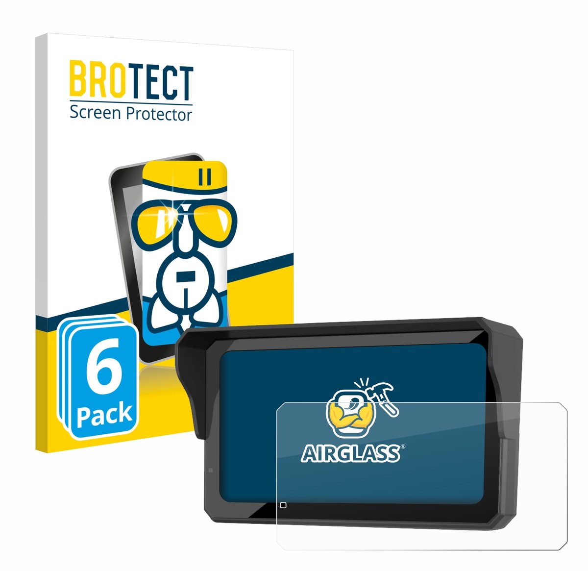 Screenprotector 6 Stuks voor Carpuride W602BS Pro Beschermglas transparant