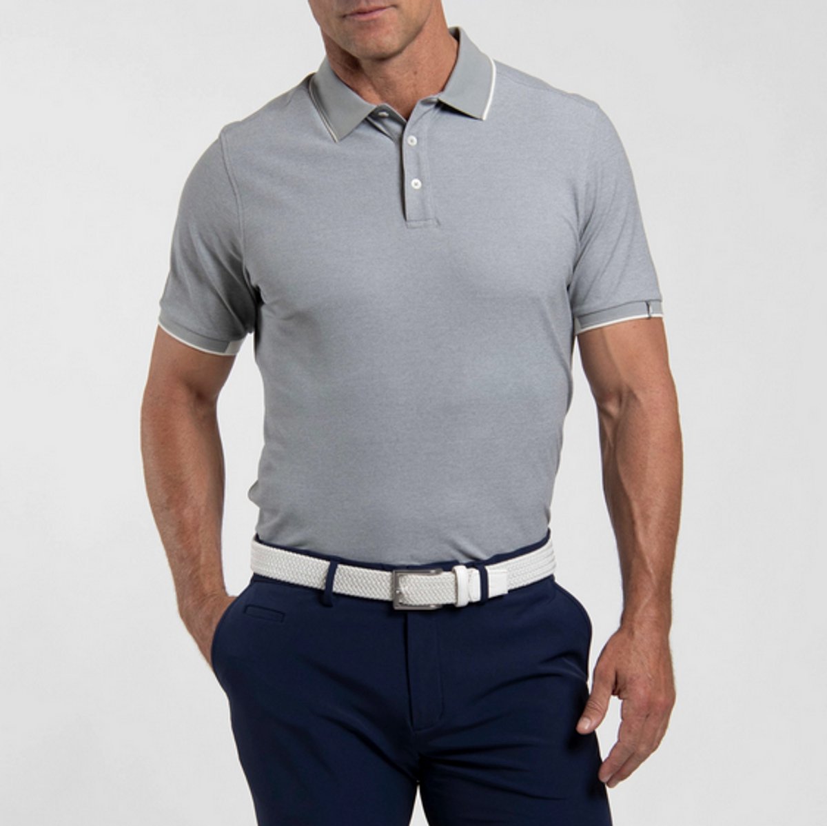 KJUS MEN STAN 2.0 POLO S/S Steel -58 Grijs